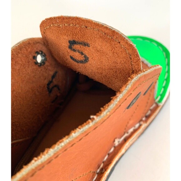 Brother Vellies Minis Leather Chukkas Brown & Green Baby Toddler Size 5  $150 - Picture 12 of 12